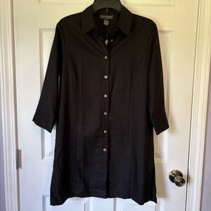 Dialogue Black Button Down Shirt
